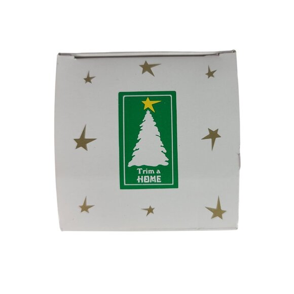 Trim a Home Ornament Hand Painted Imported Glass Sparkle Snow Winter Vintage - Picture 9 of 10